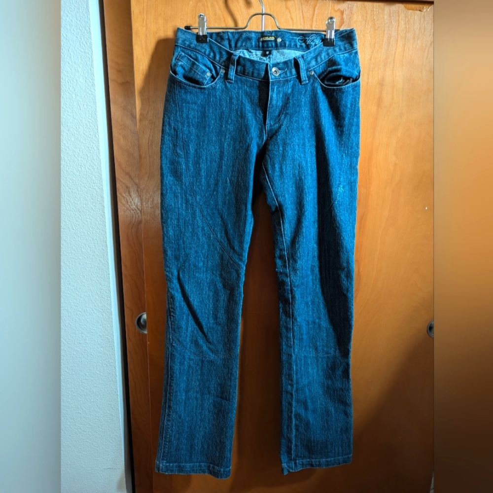 Shift Silhouette Kevlar Reinforced Motorcycle Riding Jeans, Size 4 Blue